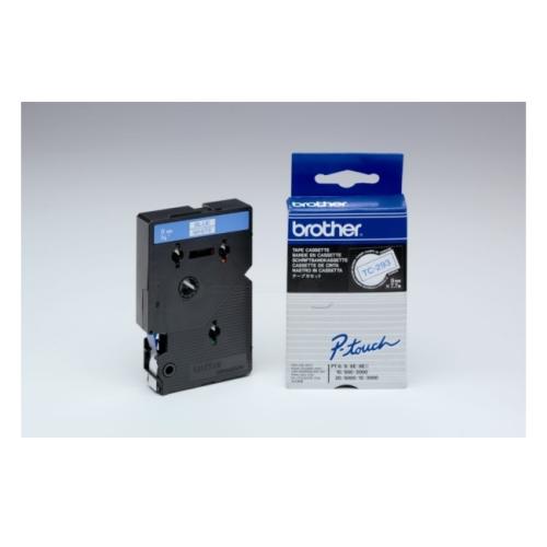 Brother Fita de rotulagem azul / branco (TC293), 9mm, laminated