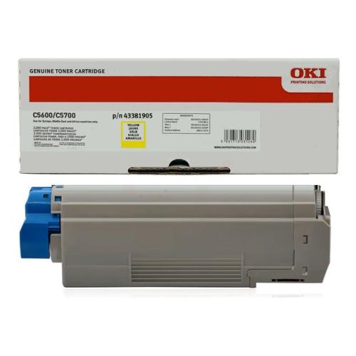 Oki Cartucho de toner amarelo (43381905)