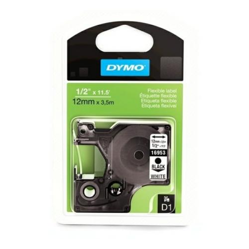 Dymo Fita de inscrição LetraTag preto / branco (16959 / S0718060), 12mm, laminated