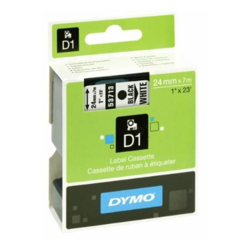Dymo Etiqueta preto / branco (53713 / S0720930), 24mm, laminated