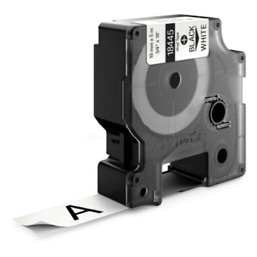 Dymo Banda de vinil preto / branco (18445 / S0718620), 19mm, laminated