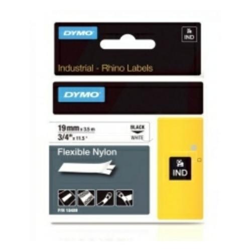 Dymo Fita de tinta preto / branco (18759 / S0718120), 19mm, flexible laminated