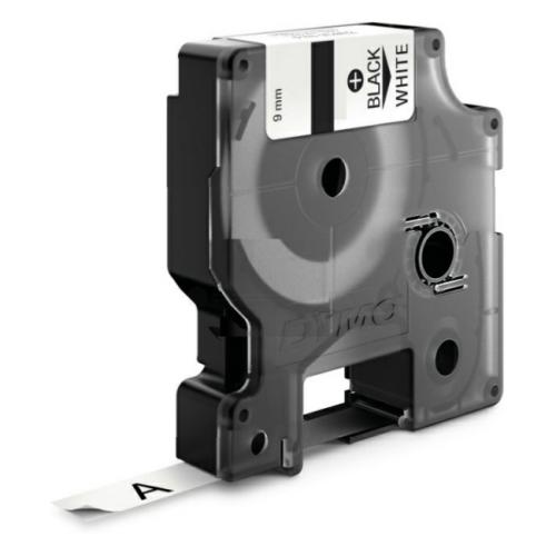 Dymo Banda de poliéster preto / branco (18482 / S0718240), 9mm