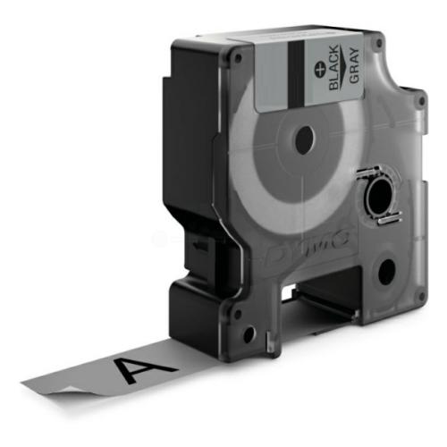 Dymo Banda de poliéster preto / metálico (18760 / S0718170), 9mm