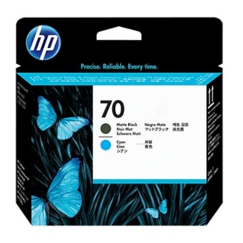 HP Cabeça de impressão preto mate / ciano (C9404A / 70)