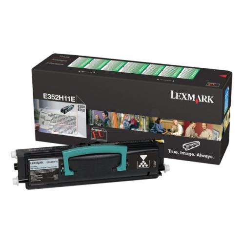 Lexmark Cartucho de toner preto (E352H11E / 0E352H11E) (Retorno, elevada capacidade)
