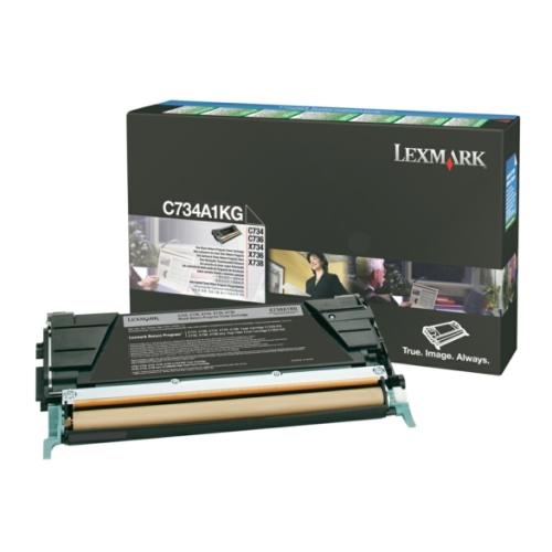 Lexmark Cartucho de toner preto (C734A1KG / 0C734A1KG) (Retorno)
