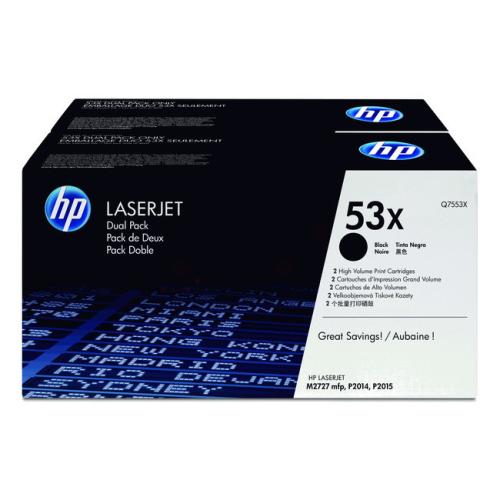 HP Cartucho de toner preto (Q7553XD / 53XD) (Pack Duplo)