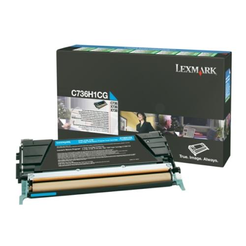 Lexmark Cartucho de toner ciano (C736H1CG / 0C736H1CG) (Retorno)