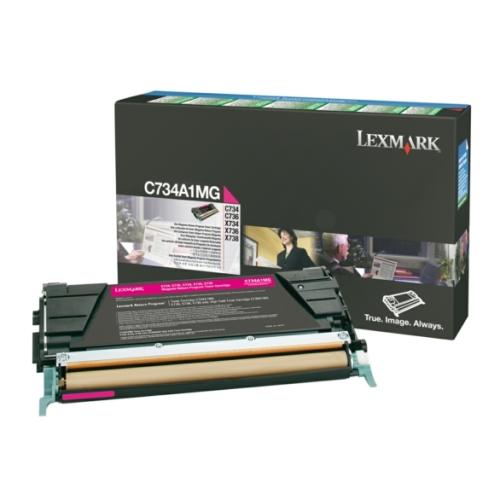Lexmark Cartucho de toner magenta (C734A1MG / 0C734A1MG) (Retorno)
