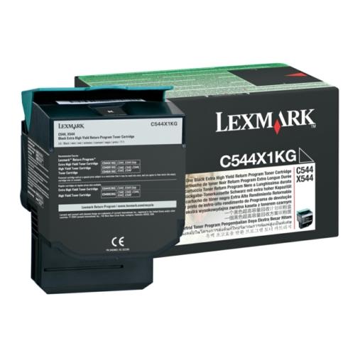 Lexmark Cartucho de toner preto (C544X1KG / 0C544X1KG) (Retorno, elevada capacidade)