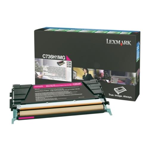 Lexmark Cartucho de toner magenta (C736H1MG / 0C736H1MG) (Retorno)
