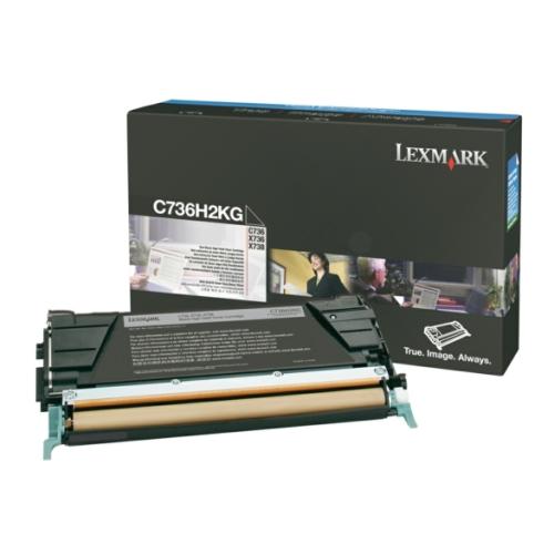 Lexmark Cartucho de toner preto (C736H2KG / 0C736H2KG)