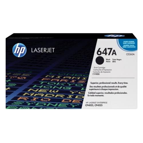 HP Cartucho de toner preto (CE260A / 647A)
