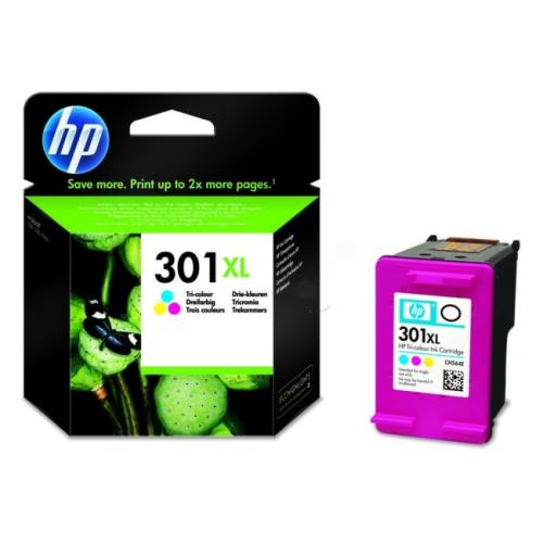 HP Cartucho de tinta cor (CH564EE / 301XL) (elevada capacidade)