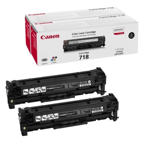 Canon Cartucho de toner preto (2662B005 / 718BKVP) (Pack Duplo)