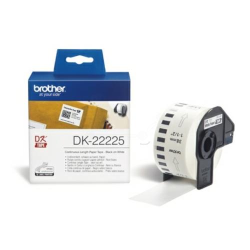 Brother Etiqueta branco (DK22225), 38mm