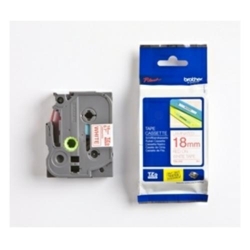 Brother Fita de rotulagem vermelho / branco (TZE242), 18mm, laminated