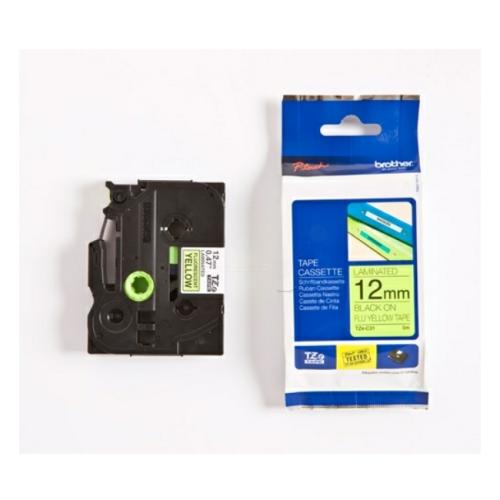 Brother Fita de rotulagem preto / signal amarelo (TZEC31), 12mm, laminated