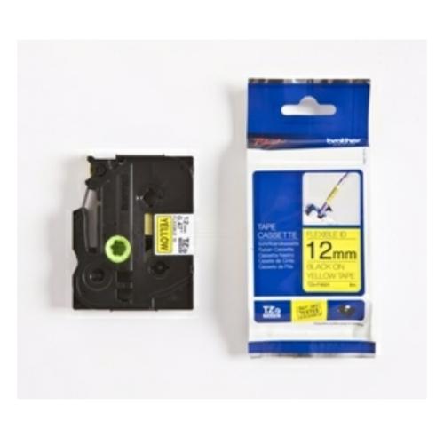 Brother Fita de rotulagem preto / amarelo (TZEFX631), 12mm, flexible laminated
