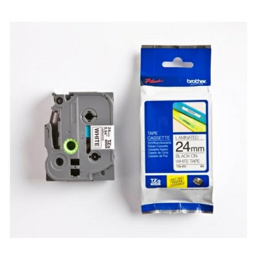 Brother Fita de rotulagem preto / branco (TZE251), 24mm, laminated