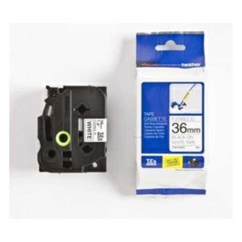 Brother Fita de rotulagem preto / branco (TZEFX261), 36mm, flexible laminated