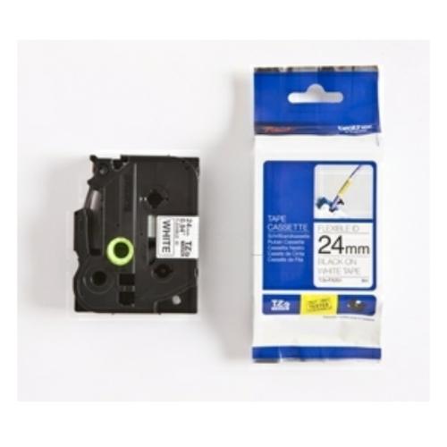 Brother Fita de rotulagem preto / branco (TZEFX251), 24mm, flexible laminated