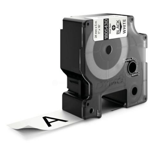 Dymo Banda de vinil preto / branco (1805430), 24mm, laminated