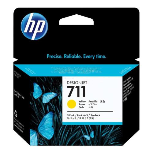 HP Cartucho de tinta amarelo (CZ136A / 711)