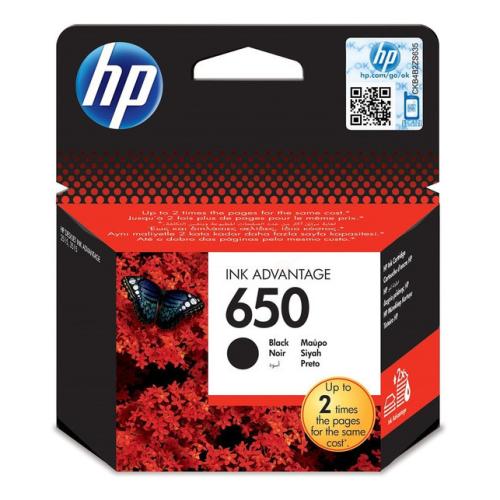 HP Cartucho de tinta preto (CZ101AE / 650)