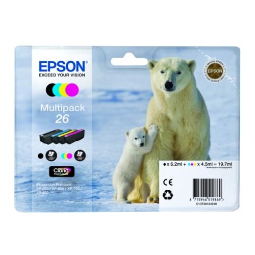 Epson Cartucho de tinta preto / ciano / magenta / amarelo (C13T26164010 / 26) (multipack)