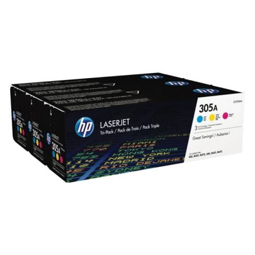 HP Cartucho de toner ciano / magenta / amarelo (CF370AM / 305A) (multipack)