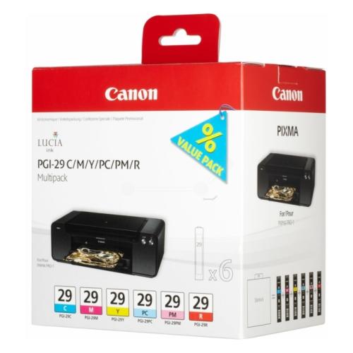 Canon Cartucho de tinta ciano / magenta / amarelo / fotografia ciano / fotografia magentagrafia (4873B005 / PGI29) (multipack)
