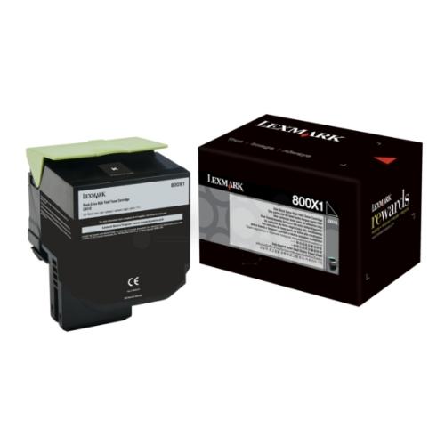 Lexmark Cartucho de toner preto (80C0X10 / 800X1) (elevada capacidade)