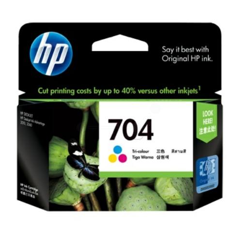 HP Cartucho de tinta cor (CN693AE / 704)