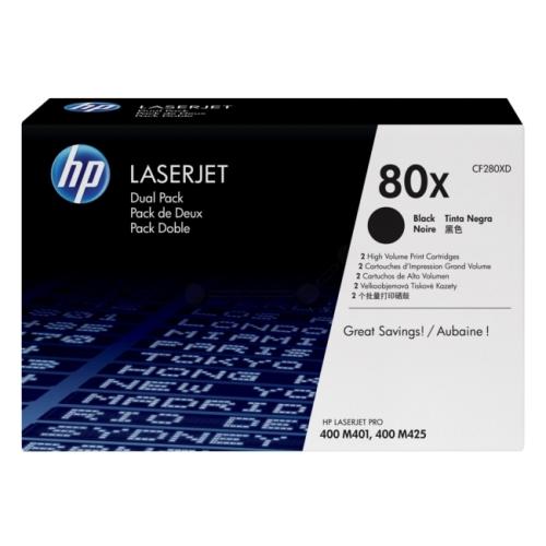 HP Cartucho de toner preto (CF280XD / 80X) (Pack Duplo, elevada capacidade)