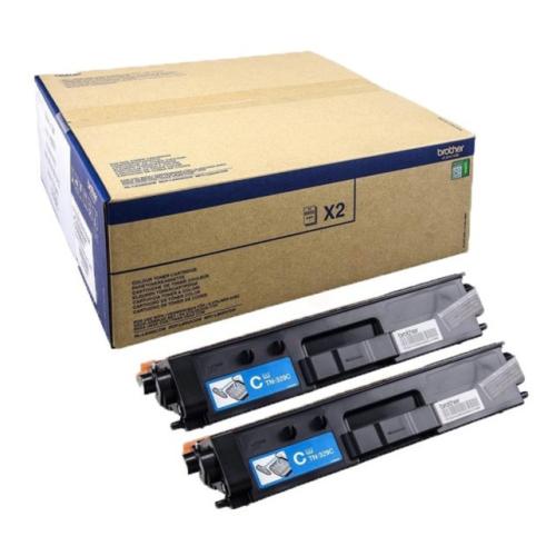 Brother Cartucho de toner ciano (TN329CTWIN) (Pack Duplo, elevada capacidade)