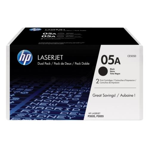 HP Cartucho de toner preto (CE505D / 05A) (Pack Duplo)