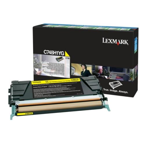Lexmark Cartucho de toner amarelo (C748H1YG / 0C748H1YG) (Retorno)