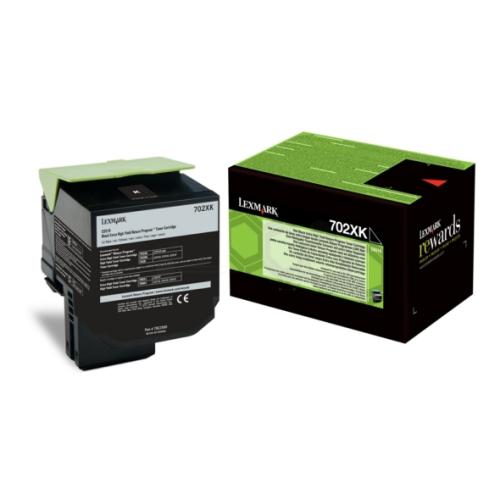 Lexmark Cartucho de toner preto (70C2XK0 / 702XK) (Retorno, elevada capacidade)