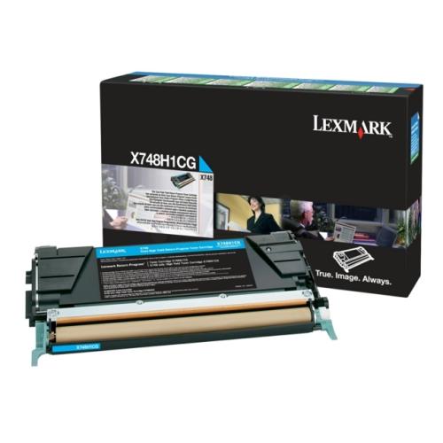 Lexmark Cartucho de toner ciano (X748H1CG / 0X748H1CG) (Retorno)