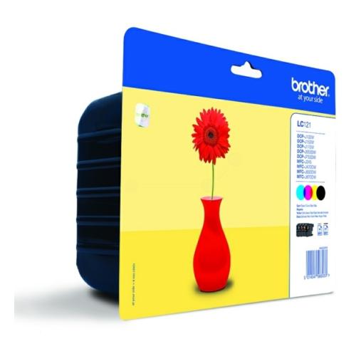 Brother Cartucho de tinta preto / ciano / magenta / amarelo (LC121VALBPDR) (multipack)