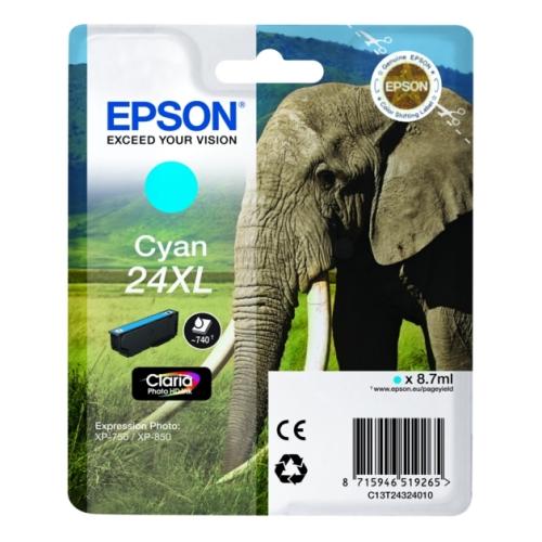 Epson Cartucho de tinta ciano (C13T24324012 / 24XL) (elevada capacidade)