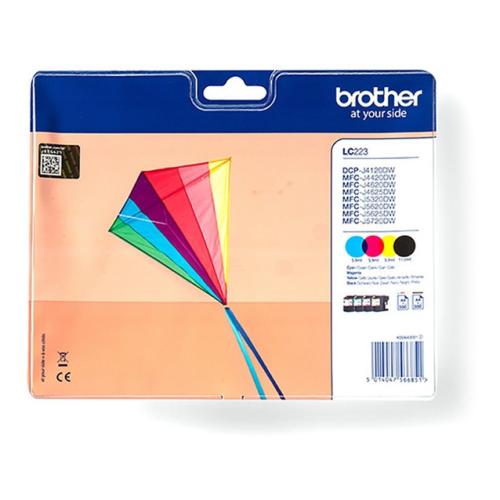 Brother Cartucho de tinta preto / ciano / magenta / amarelo (LC223VALBPDR) (multipack)