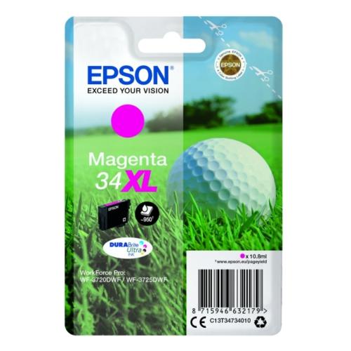 Epson Cartucho de tinta magenta (C13T34734010 / 34XL) (elevada capacidade)