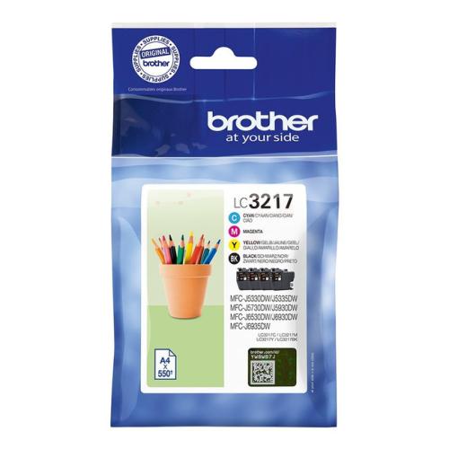Brother Cartucho de tinta preto / ciano / magenta / amarelo (LC3217VALDR) (multipack)