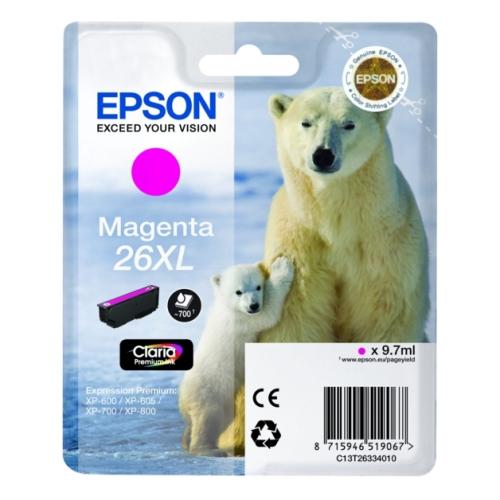 Epson Cartucho de tinta magenta (C13T26334012 / 26XL) (elevada capacidade)