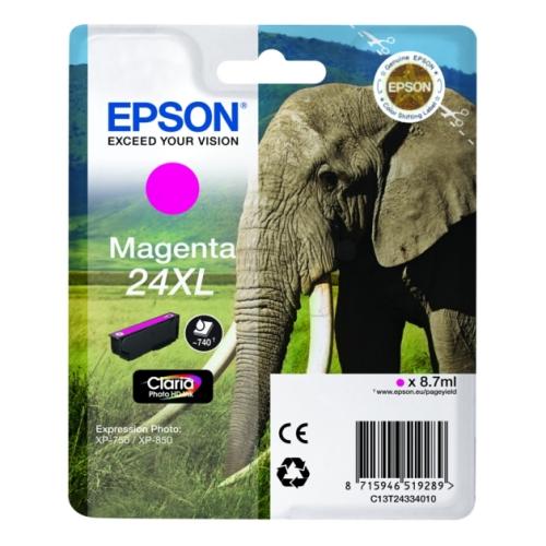 Epson Cartucho de tinta magenta (C13T24334012 / 24XL) (elevada capacidade)