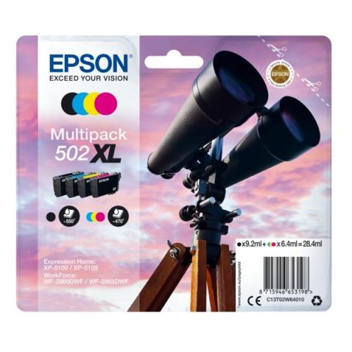 Epson Cartucho de tinta preto / ciano / magenta / amarelo (C13T02W64010 / 502XL) (multipack, elevada capacidade)