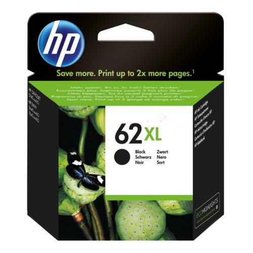 HP Cartucho de tinta preto (C2P05AE#301 / 62XL) (elevada capacidade)